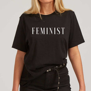 90s Style 'Feminist' T-Shirt-Feminist Apparel, Feminist Clothing, Feminist T Shirt, BC3001-The Spark Company