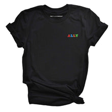 Load image into Gallery viewer, Ally Embroidered T-Shirt-LGBT Apparel, LGBT Clothing, LGBT T Shirt, BC3001-The Spark Company