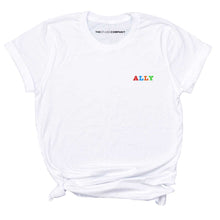Load image into Gallery viewer, Ally Embroidered T-Shirt-LGBT Apparel, LGBT Clothing, LGBT T Shirt, BC3001-The Spark Company