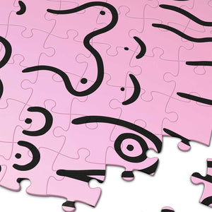 Boobs Jigsaw Puzzle-Feminist Apparel, Feminist Gift, Feminist Jigsaw-The Spark Company