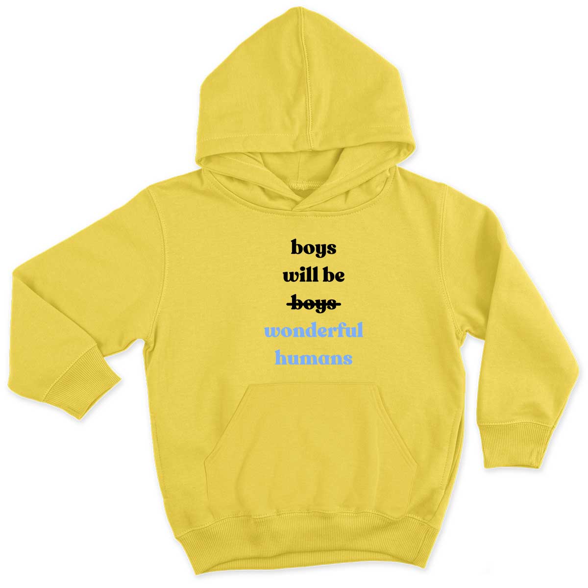 Boys Will Be Wonderful Humans Kids Hoodie-Feminist Apparel, Feminist Clothing, Feminist Kids Hoodie, JH001J-The Spark Company