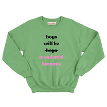 Load image into Gallery viewer, Boys Will Be Wonderful Humans Kids Sweatshirt-Feminist Apparel, Feminist Clothing, Feminist Kids Sweatshirt, JH030B-The Spark Company