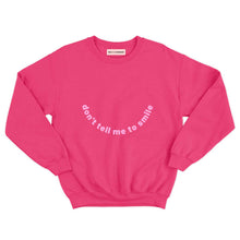 Load image into Gallery viewer, Don&#39;t Tell Me To Smile Kids Sweatshirt (Unisex)-Feminist Apparel, Feminist Clothing, Feminist Kids Sweatshirt, JH030B-The Spark Company