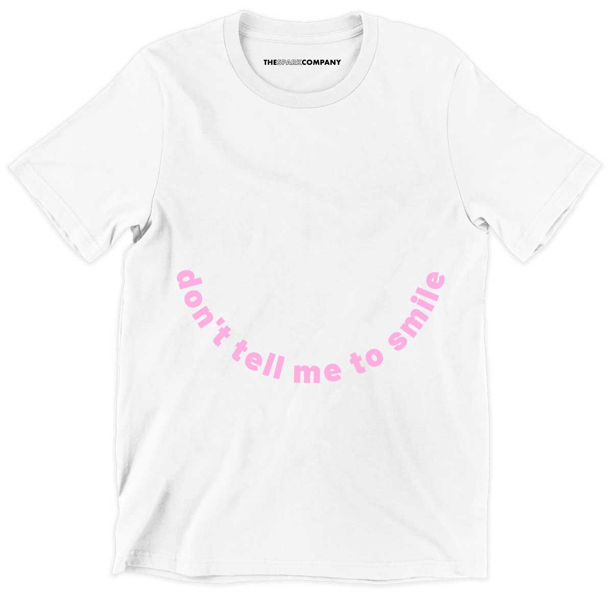 Don't Tell Me To Smile Kids T-Shirt-Feminist Apparel, Feminist Clothing, Feminist Kids T Shirt, MiniCreator-The Spark Company