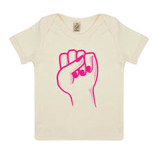 Load image into Gallery viewer, Feminist Fist Baby T-Shirt-Feminist Apparel, Feminist Clothing, Feminist Baby T Shirt, EPB01-The Spark Company