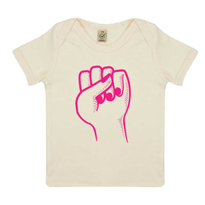 Feminist Fist Baby T-Shirt-Feminist Apparel, Feminist Clothing, Feminist Baby T Shirt, EPB01-The Spark Company