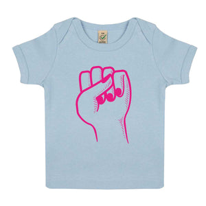 Feminist Fist Baby T-Shirt-Feminist Apparel, Feminist Clothing, Feminist Baby T Shirt, EPB01-The Spark Company