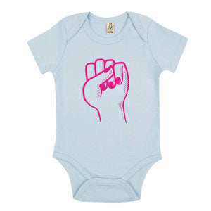 Feminist Fist Babygrow-Feminist Apparel, Feminist Clothing, Feminist Baby Onesie, EPB02-The Spark Company