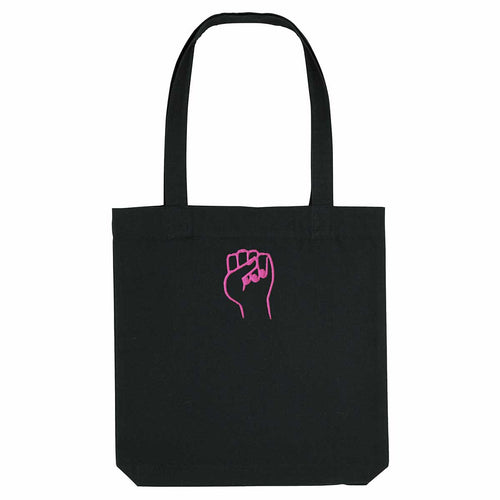 Feminist Fist Embroidered Strong as Hell Tote Bag-Feminist Apparel, Feminist Gift, Feminist Tote Bag-The Spark Company