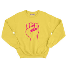 Load image into Gallery viewer, Feminist Fist Kids Sweatshirt-Feminist Apparel, Feminist Clothing, Feminist Kids Sweatshirt, JH030B-The Spark Company