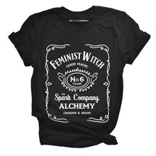 Load image into Gallery viewer, Feminist Witch No.6 T-Shirt-Feminist Apparel, Feminist Clothing, Feminist T Shirt, BC3001-The Spark Company