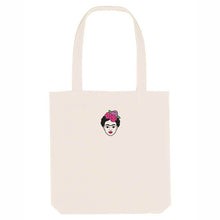 Load image into Gallery viewer, Frida Strong as Hell Embroidered Tote Bag-Feminist Apparel, Feminist Gift, Feminist Tote Bag-The Spark Company