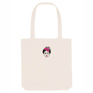 Frida Strong as Hell Embroidered Tote Bag-Feminist Apparel, Feminist Gift, Feminist Tote Bag-The Spark Company