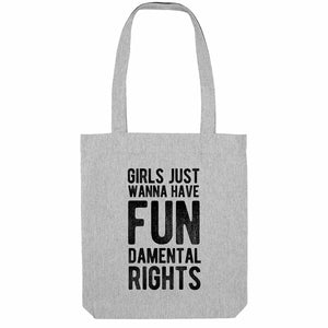 Girls Just Wanna Have Fundamental Rights Strong as Hell Tote Bag-Feminist Apparel, Feminist Gift, Feminist Tote Bag-The Spark Company