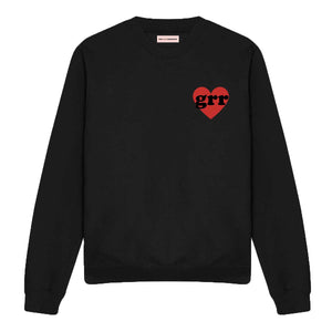 Grr Heart Embroidered Sweatshirt-Feminist Apparel, Feminist Clothing, Feminist Sweatshirt, JH030-The Spark Company