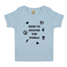 Load image into Gallery viewer, Here To Change The World Baby T-Shirt-Feminist Apparel, Feminist Clothing, Feminist Baby T Shirt, EPB01-The Spark Company