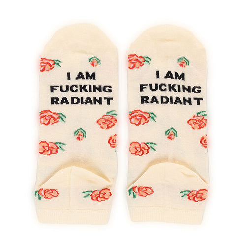 I Am F*cking Radiant Socks-Feminist Apparel, Feminist Clothing, Feminist Socks-The Spark Company