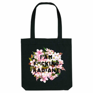 I Am F*cking Radiant Strong as Hell Tote Bag-Feminist Apparel, Feminist Gift, Feminist Tote Bag-The Spark Company