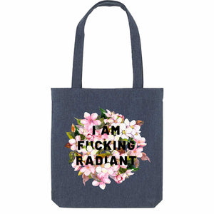 I Am F*cking Radiant Strong as Hell Tote Bag-Feminist Apparel, Feminist Gift, Feminist Tote Bag-The Spark Company