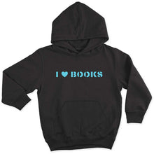 Load image into Gallery viewer, I Heart Books Kids Hoodie-Feminist Apparel, Feminist Clothing, Feminist Kids Hoodie, JH001J-The Spark Company