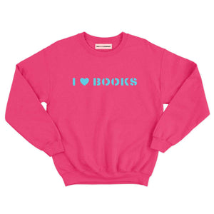 I Heart Books Kids Sweatshirt-Feminist Apparel, Feminist Clothing, Feminist Kids Sweatshirt, JH030B-The Spark Company