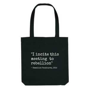 I Incite This Meeting To Rebellion Strong as Hell Tote Bag-Feminist Apparel, Feminist Gift, Feminist Tote Bag-The Spark Company