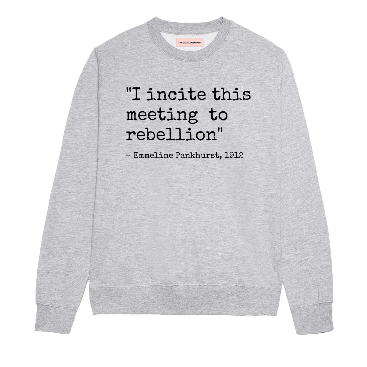 I Incite This Meeting To Rebellion Sweatshirt-Feminist Apparel, Feminist Clothing, Feminist Sweatshirt, JH030-The Spark Company