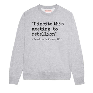 I Incite This Meeting To Rebellion Sweatshirt-Feminist Apparel, Feminist Clothing, Feminist Sweatshirt, JH030-The Spark Company