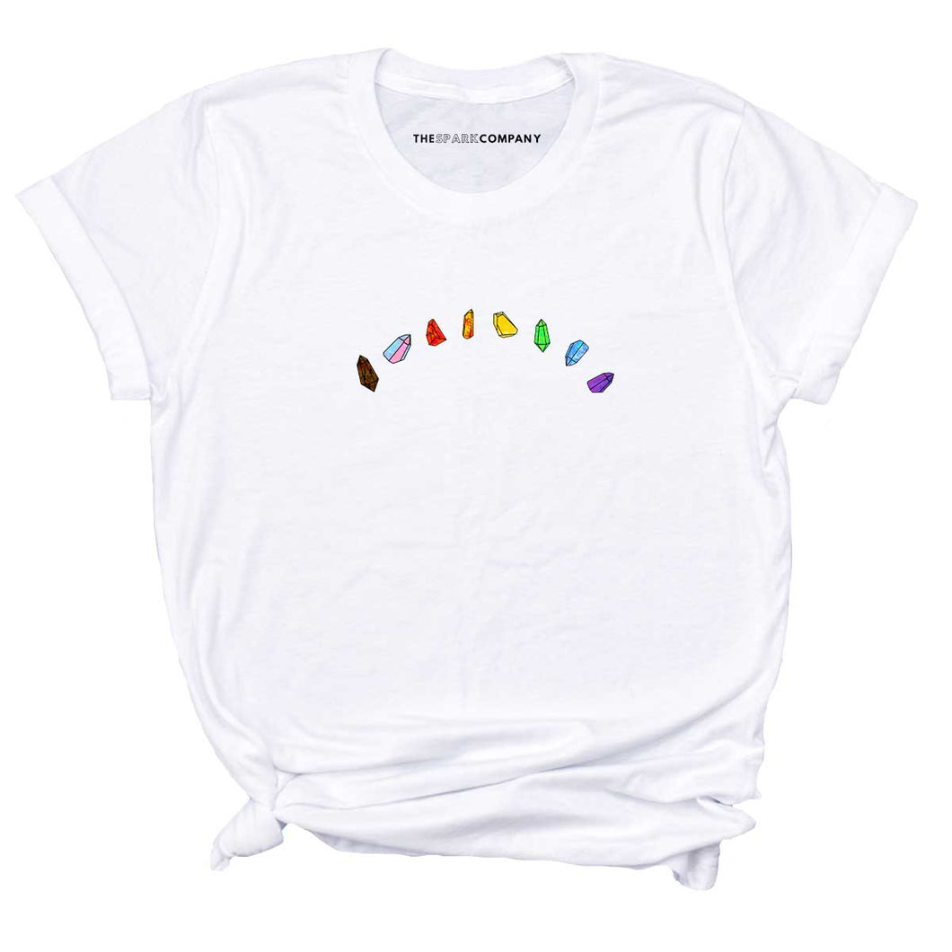 LGBTQ+ Crystals T-Shirt-LGBT Apparel, LGBT Clothing, LGBT T Shirt, BC3001-The Spark Company