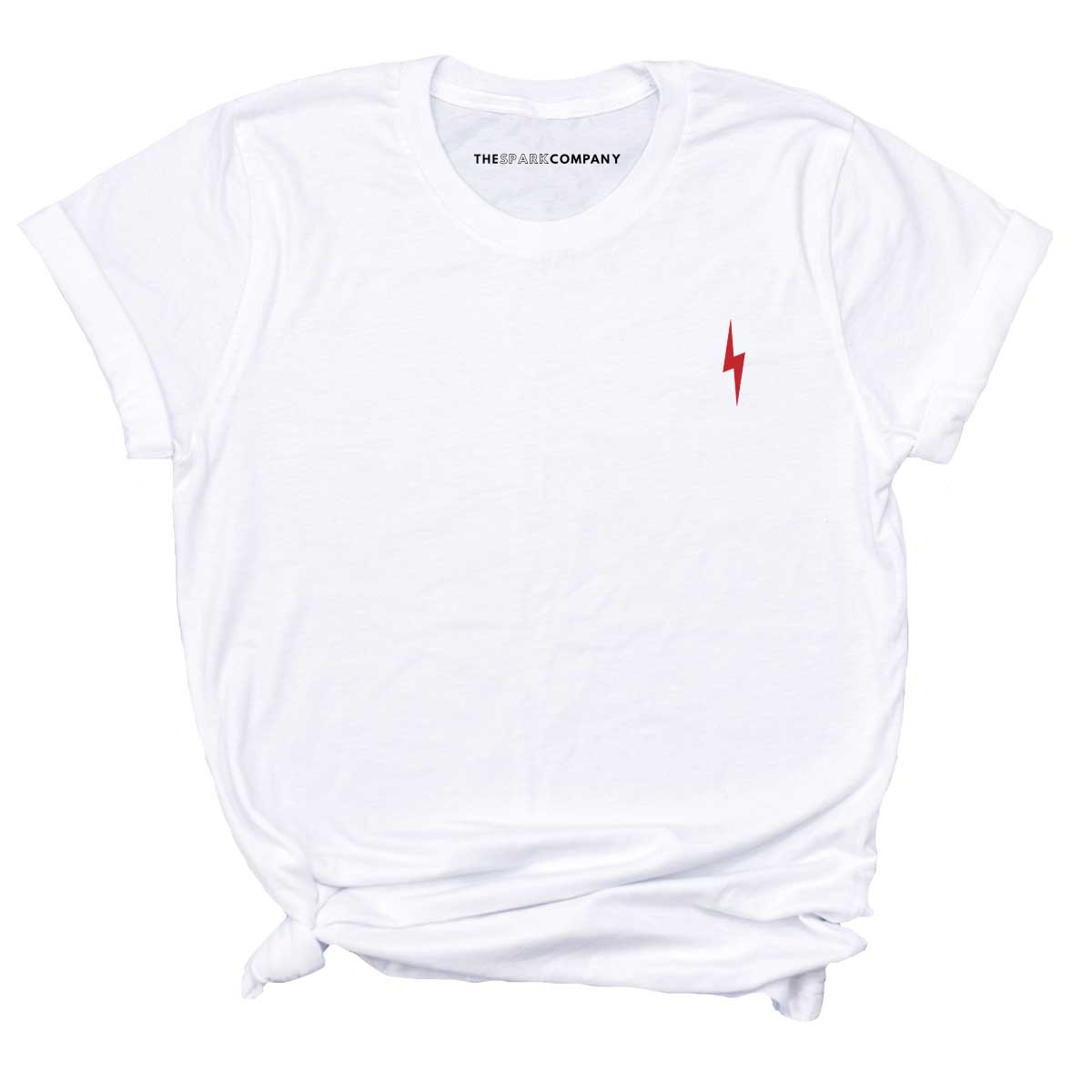 Lightning Embroidery Detail T-Shirt-Feminist Apparel, Feminist Clothing, Feminist T Shirt, BC3001-The Spark Company