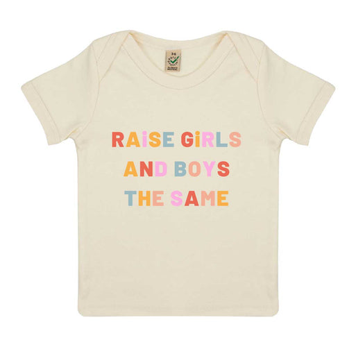 Raise Girls And Boys The Same Baby T-Shirt-Feminist Apparel, Feminist Clothing, Feminist Baby T Shirt, EPB01-The Spark Company