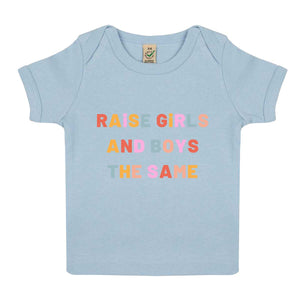 Raise Girls And Boys The Same Baby T-Shirt-Feminist Apparel, Feminist Clothing, Feminist Baby T Shirt, EPB01-The Spark Company