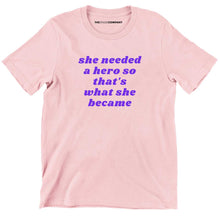 Load image into Gallery viewer, She Needed A Hero Kids T-Shirt-Feminist Apparel, Feminist Clothing, Feminist Kids T Shirt, MiniCreator-The Spark Company