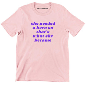 She Needed A Hero Kids T-Shirt-Feminist Apparel, Feminist Clothing, Feminist Kids T Shirt, MiniCreator-The Spark Company