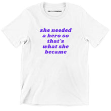 Load image into Gallery viewer, She Needed A Hero Kids T-Shirt-Feminist Apparel, Feminist Clothing, Feminist Kids T Shirt, MiniCreator-The Spark Company