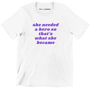 She Needed A Hero Kids T-Shirt-Feminist Apparel, Feminist Clothing, Feminist Kids T Shirt, MiniCreator-The Spark Company