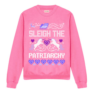 Sleigh The Patriarchy - Ugly Christmas Jumper-Feminist Apparel, Feminist Clothing, Feminist Sweatshirt, JH030-The Spark Company