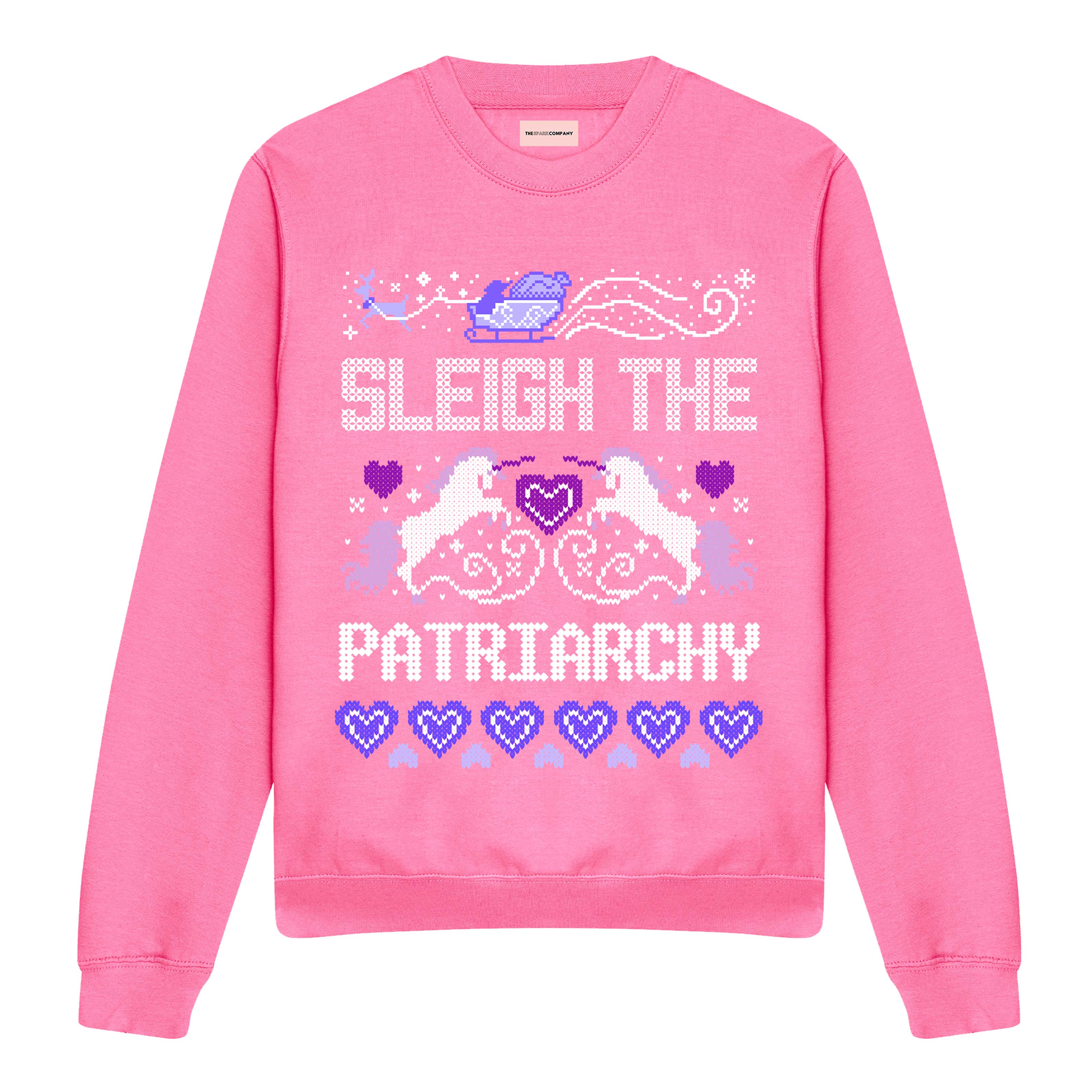 Sleigh The Patriarchy Ugly Christmas Jumper-Feminist Apparel, Feminist Clothing, Feminist Sweatshirt, JH030-The Spark Company