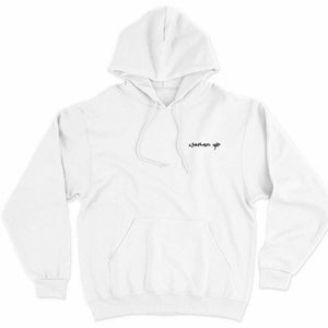 Woman Up Embroidery Detail Hoodie-Feminist Apparel, Feminist Clothing, Feminist Hoodie, JH001-The Spark Company