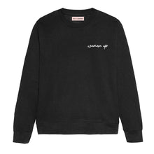 Load image into Gallery viewer, Woman Up Embroidery Detail Sweatshirt-Feminist Apparel, Feminist Clothing, Feminist Sweatshirt, JH030-The Spark Company